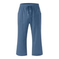 thumbnail image 4 of School Clothes for Girls Suet Pants for Girls Kids Comfortable High Waisted Wide Leg Pants Drawstring Elastic Trousers Comfy Straight Leg Long Pants With Pockets, 4 of 5