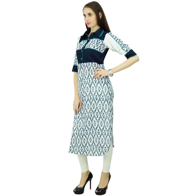 Phagun Kurta Bollywood Vêtements Tunique Kurti Haut Designer Robe en Coton