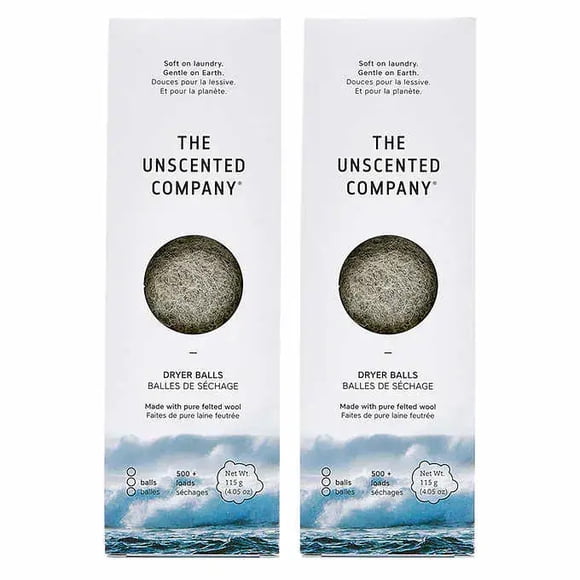 The Unscented Company Fragrance and Dye Free Wool Dryer Balls(6/Case)