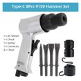 thumbnail image 1 of 3/4/7/8Pcs Pneumatic Tool Air Hammer Handheld Pistol Gas Air Shovels Small Rust Remover Cutting Drilling Air Chisel Tools ,Easy to Use, 1 of 2