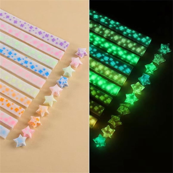 Amzcrzy A Origami Luminous Star Paper Strips Color Star Paper Strip Paper Decoration Paper Strips Diy Hand Art Crafts Home Decor Room Decor Home and Kitchen Dorm Room Essentials Dorm Decor