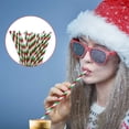 thumbnail image 1 of Kitchen Gadgets Red and Green Striped StrawsDisposable Paper Straws, 1 of 7