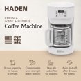 thumbnail image 2 of Haden Chelsea 10 Cup Digital Drip Coffee Maker with Glass Carafe, Ivory, 2 of 9