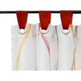 thumbnail image 3 of Window Curtain Sheer Voile Cafe Net Curtain with Loops Waves Pattern, Fabric,(Red,H/B: 45/120 cm), 3 of 7