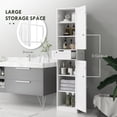 thumbnail image 4 of HOMCOM Tall Bathroom Storage Cabinet with Doors, Drawer, Adjustable Shelf, 4 of 10