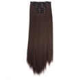 thumbnail image 2 of RKSTN Perruques Cheveux Humains Mode Cheveux Longs Extensions de Cheveux à Clip Perruque Lisse Complète Perruques Sans Colle, 2 of 4