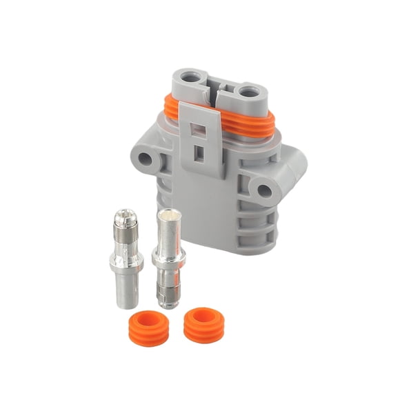 Pair Of 50 Amp 600V 6 For AWG Grey Forklift Cable Power Connectors For Test Measurement Tool Accessory