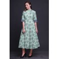 thumbnail image 4 of Bimba Robe Chemise Mi-Mollet à Manches Retroussables Imprimée Florale pour Femmes - TG, 4 of 5