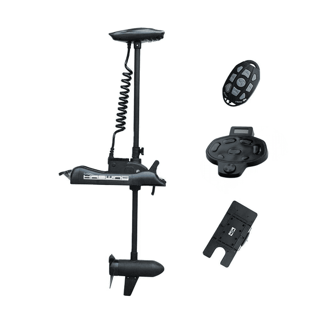 HASWING OUTDOOR Electric Trolling Motor – 24V 80LB 54 Inch Shaft Cayman Bow Mount Boat Fishing Saltwater Freshwater with Wireless Remote Control, Quick Release Bracket and Wireless Foot Controller