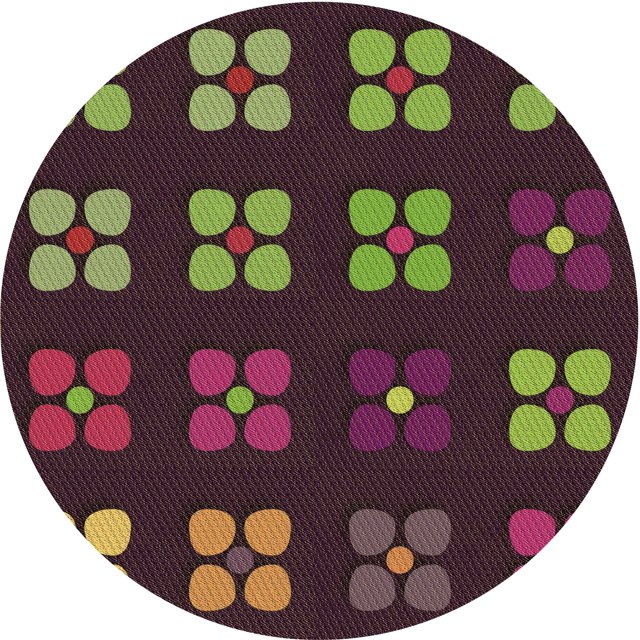 Ahgly Company Tapis de Zone Carré Transitionnel Lavable en Machine, 3 Pieds Carré