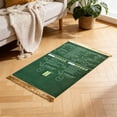 thumbnail image 4 of Green Multi Functional Prayer Rug For Daily Home Travel Use With English Reading Arabic Recitation Guidance 19.68X27.56In, 4 of 6