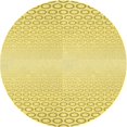 thumbnail image 1 of Ahgly Company Machine Washable Indoor Round Transitional Yellow Area Rugs, 3' Round, 1 of 7