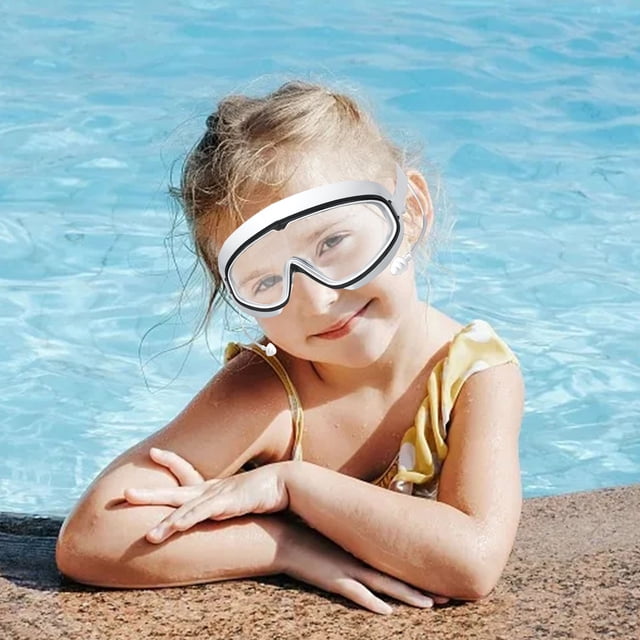 BKER Adult Swimming Goggles Large Frame Swimming Glasses Diving Goggles Water Drop Swimming Cap Set And Fog Goggles