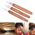 thumbnail image 2 of 1/3pcs 0.5mm Dreadlock Crochet Needle Hook Bamboo Handle Hooks Tools Making, 2 of 5