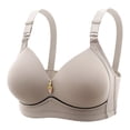 thumbnail image 1 of fheaev Plus Size Bra for Women Wireless Bras No Underwire Printing Gathered Together Large Size Wirefree Adjustable Shoulder Strap Full Coverage Push Up Bras Everyday Bras Underwear, 1 of 4