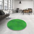 thumbnail image 4 of Ahgly Company Tapis d'Intérieur Lavable en Machine Carré Vert Transitionnel, 5 Pieds Carré, 4 of 7