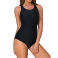 thumbnail image 3 of Women's One Piece Athletic Racerback Swimsuit Slimming Bathing Suit, 3 of 7