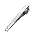 thumbnail image 2 of 1pc Men Metal Silver Tone Simple Necktie Tie Bar Clasp Clip Clamp Pin, 2 of 8