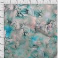 thumbnail image 4 of oneOone Viscose Chiffon Aqua Blue Fabric Abstract Floral Sewing Craft Projects Fabric Prints By Yard 42 Inch Wide, 4 of 4