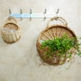 thumbnail image 1 of 1 Set Flower Basket Handmade Weaving Multi-Function Rattan Wall Fence Hanging Pot Plants Holder for Garden, 1 of 10