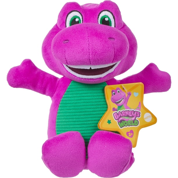 Fisher-Price Barney's World 6.5-Inch Plush Barney Toy Dinosaur for