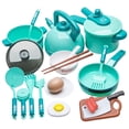 thumbnail image 4 of relayinert Plastic Kitchen Pretend Play Utensils Cookware Toy for Baby Girls Boys Green, 4 of 4