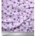thumbnail image 1 of Soimoi Purple Rayon Fabric Paw Dog Print Fabric by the Yard 56 Inch Wide, 1 of 3
