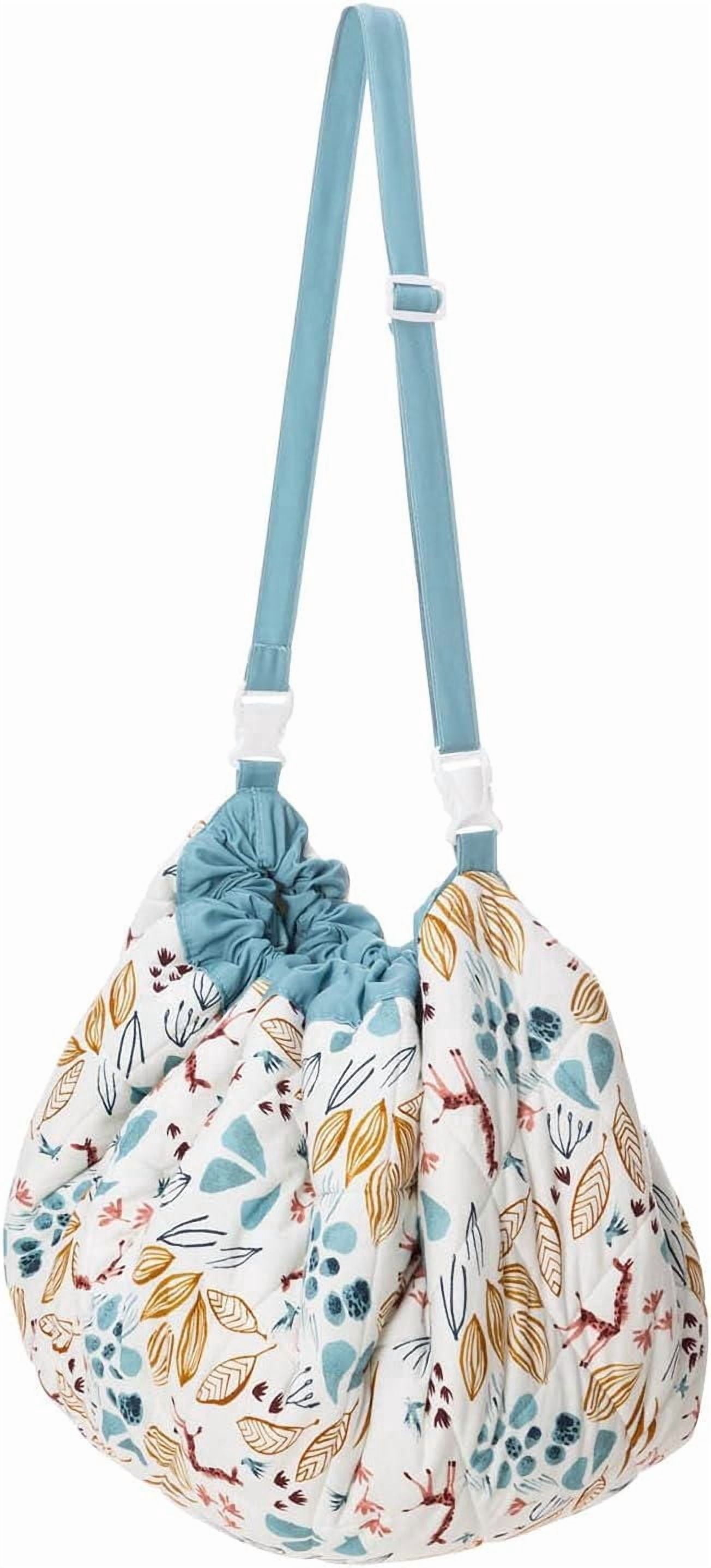 Play & Go - 3-in-1 Play Mat – Easy to Carry Anywhere - Jungle Animals and Foliage – Storage Bag and Diaper Bag – Soft and Safe for Newborn to Toddler - 120 cm - PG-BAOBAB