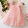 thumbnail image 1 of LOVZFMLL Robe pour Enfant 3-8 Ans, Mode, Couleur Unie, Paillettes, Fermeture Éclair, Manches Courtes, Col Rond, 1 of 8