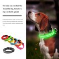 thumbnail image 3 of USB Rechargeable Luminous Pet Collar Neck Glowing Collar Webbing Glowing LED LED Light Flashing Collar with Webbing, Red, S, 3 of 8