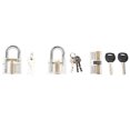 thumbnail image 1 of 3 Pcs Transparent Padlock Set Pick Cutaway Practice Lock With Key Removing Hook Kit Tool, 1 of 8