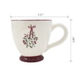 thumbnail image 3 of Holiday Time Cranberry Spice Collection Red Bow Berry Festive Mug with Handle, Stoneware, 13.5 fl oz, 1 Count, 3 of 7