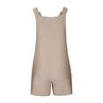 thumbnail image 3 of LYHaoo Girls Graphic Romper Summer Solid Color Short Jumpsuit For Girls,Sizes 9-10 Years(Yellow), 3 of 4