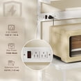 thumbnail image 4 of HOMCOM Kitchen Bakers Rack with Power Outlet, Coffee Bar, Distressed White, 4 of 10