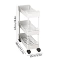 thumbnail image 3 of ZZkhGO Storage Cart, Multi Layer Mobile Storage Rack with Wheels, Easy Assembly Rolling Utility Cart for Living Room Bedroom Bathroom Kitchen, 3 of 7