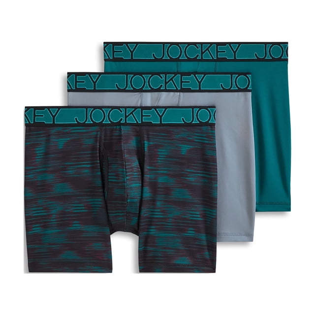 Jockey Men's Active Microfiber 5" Boxer Brief - 3 Pack