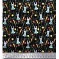 thumbnail image 1 of Soimoi Cotton Poplin Fabric Leaves,Carrot & Rabbit Kids Decor Fabric Printed Yard 42 Inch Wide, 1 of 3