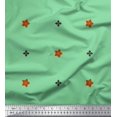 thumbnail image 2 of Soimoi Green Rayon Crepe Fabric Butidar Jamdani Decor Fabric Printed Yard 46 Inch Wide, 2 of 2