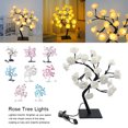 thumbnail image 1 of Ruiboury Color Changing Rose Lamp 鈥?Lighted Remote Control Gift For Any Occasion Wide Application Artificial Bonsai Tree Lights white black rod 2Set, 1 of 6