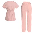 thumbnail image 2 of Women's Scrubs Set Scrub Top and Pants Scrubs Set, 2 of 3