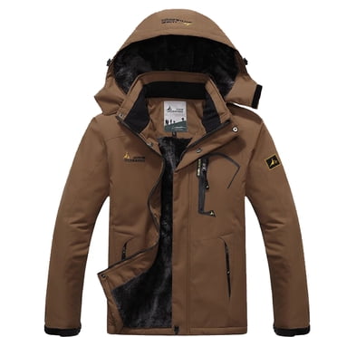 RKSTN Jackets for Men Man's Warm Windbreaker Hooded Raincoat Snowboarding Jackets Fall and Winter Long Sleeve Jacket Coats