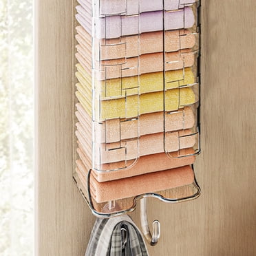 EGNMCR Towel Organizer Wall Mounted Extractable No Punch Sock Organizer Household Lazy Panty Socks Towels Organizer