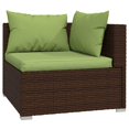 thumbnail image 2 of vidaXL Ensemble Salon de Jardin 5 Pcs avec Coussins en Rotin Poly Brun, 2 of 4