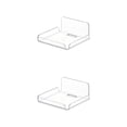 thumbnail image 4 of ZLight Contemporary Storage Holder for Living Room Floating Stand Shelf for Organization Shelves Clear Style A 2Set, 4 of 6