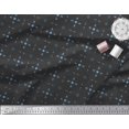 thumbnail image 3 of Soimoi Black polyester Crepe Fabric Lattice Geometric Print Fabric by the Yard 52 Inch Wide, 3 of 3
