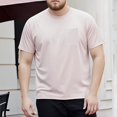 thumbnail image 1 of RKSTN Chemises pour Hommes Été Chemise à Manches Courtes pour Homme Décontractée Col Rond pour Homme Couleur Unie Style Mince Haut/chemise à Manches Courtes Col Rond Chemises pour Hommes, 1 of 5