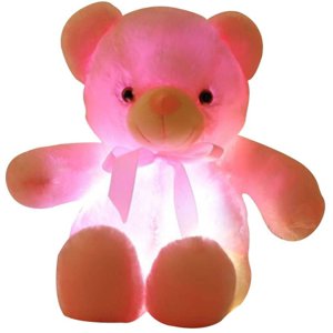 LED ours en peluche, peluche jouet, coloré, jouets lumineux pour enfants et adultes, cadeau d'anniversaire