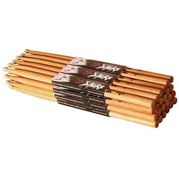 On-Stage Sticks HN5B Hickory Drum Sticks (5B, Nylon Tip, 12pr)
