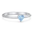thumbnail image 1 of Bague Pierre de Naissance en Forme de Cœur - Topaze Bleue (Décembre), 1 of 6
