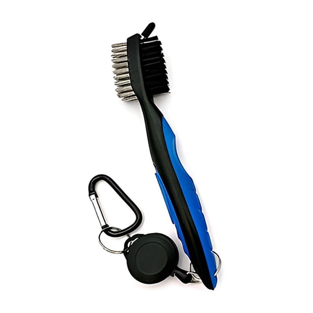 Ruiboury Golf Club Brush Portable Handheld Replacement Double-sided Ball Shoe Brushes Blue Lidless 2Set